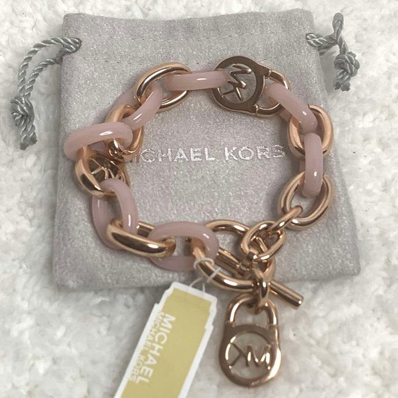 Michael Kors Jewelry - NWT-Michael Kors Rose Gold Toggle Link Bracelet